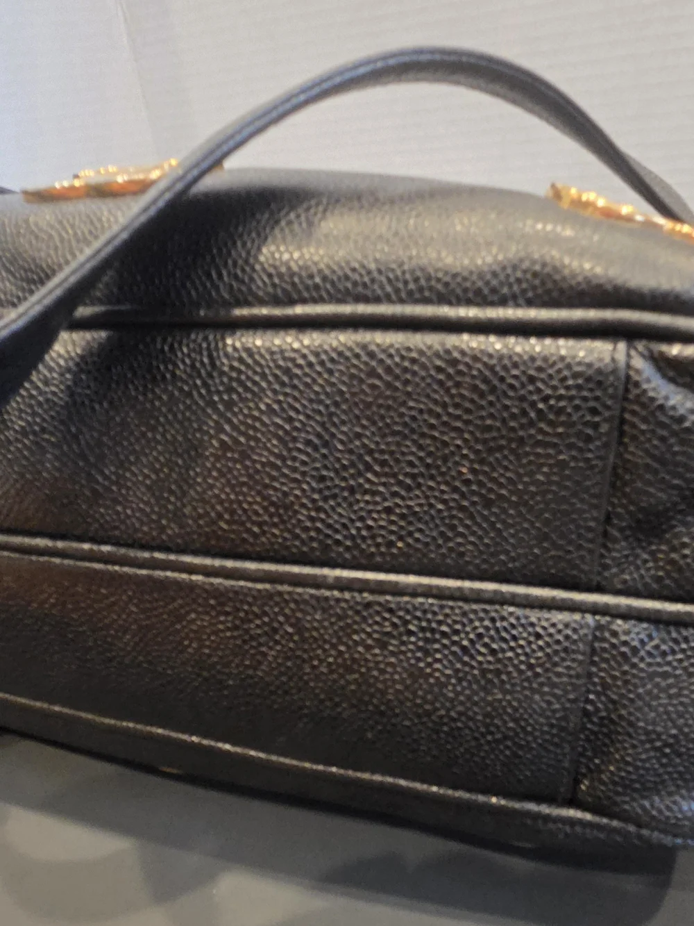 Chanel Black Leather Chain-Handle Shoulder Bag